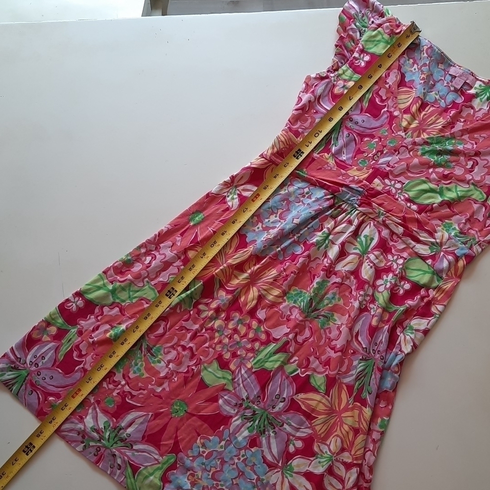 Lilly Pulitzer Shianne Azaela sleeveless vneck silk blend dress small - Picture 10 of 10